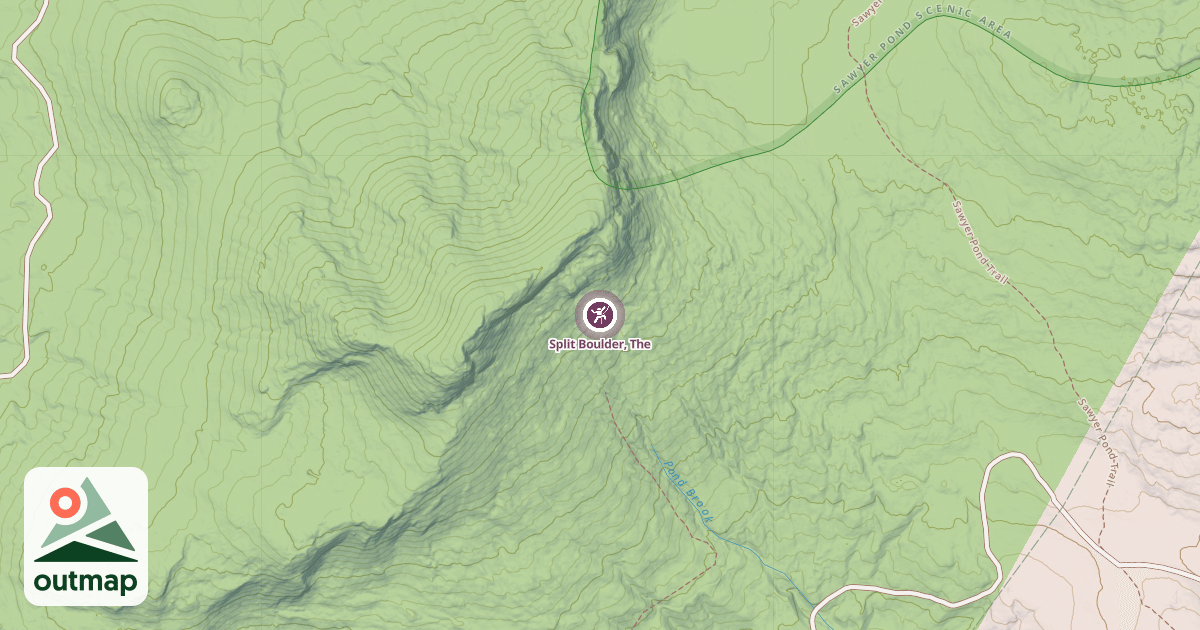 Map of Split Boulder, The