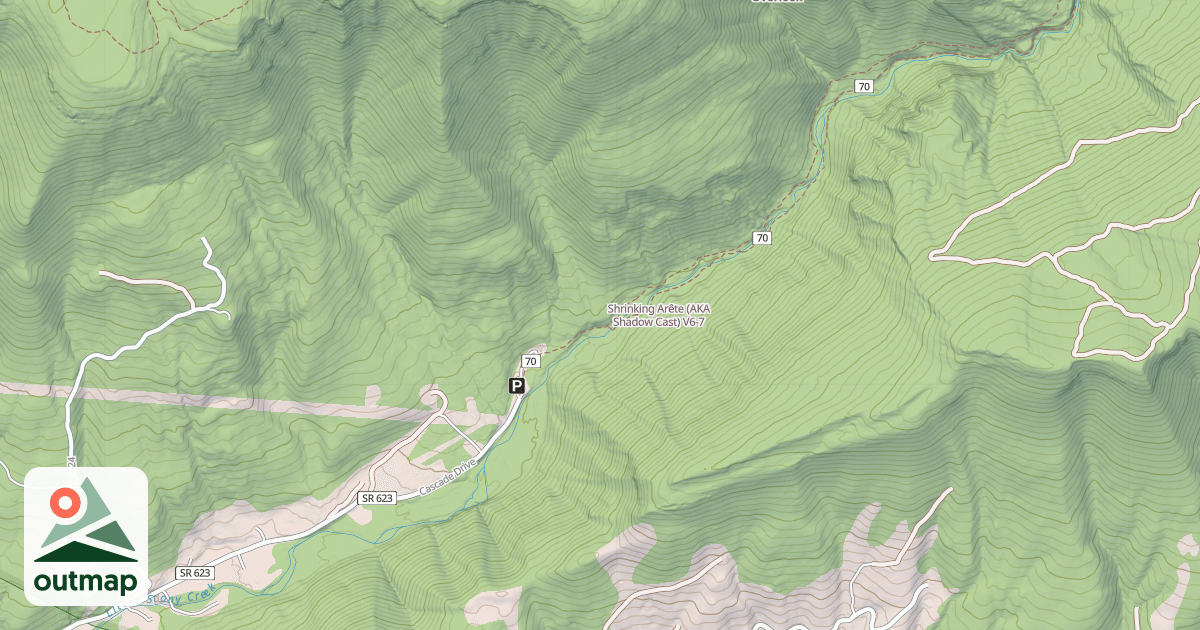 Map of Shrinking Arête (AKA Shadow Cast)