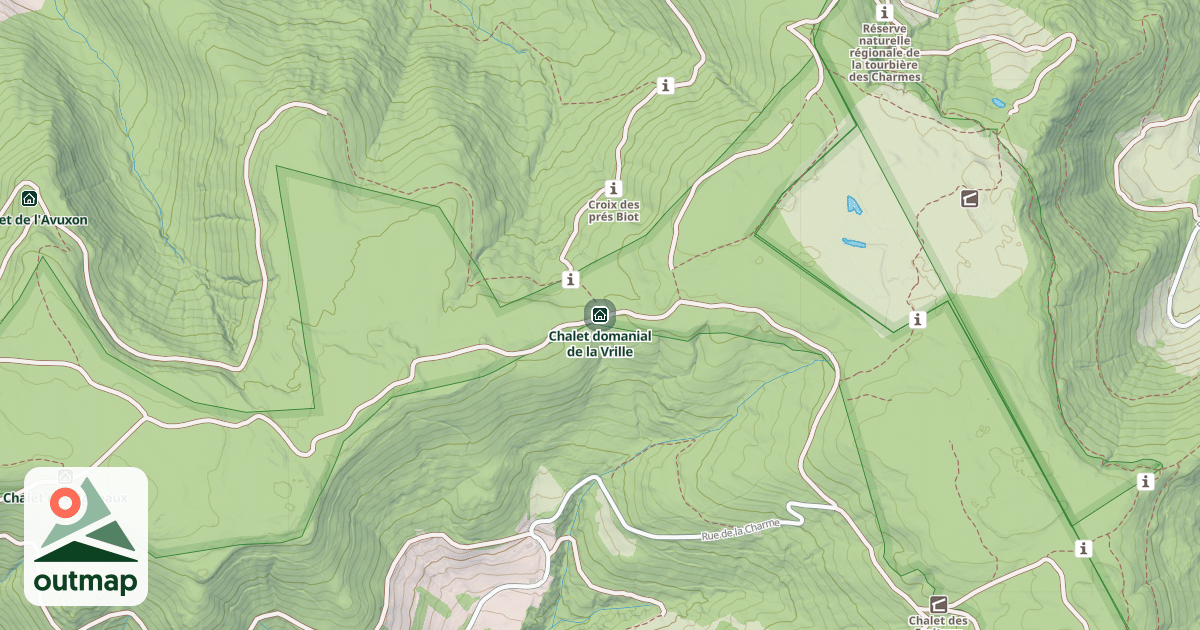 Map of Chalet domanial de la Vrille