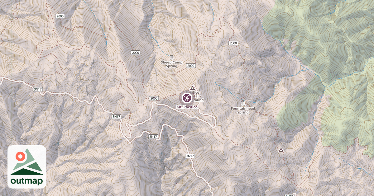 Map of Mt. Pacifico