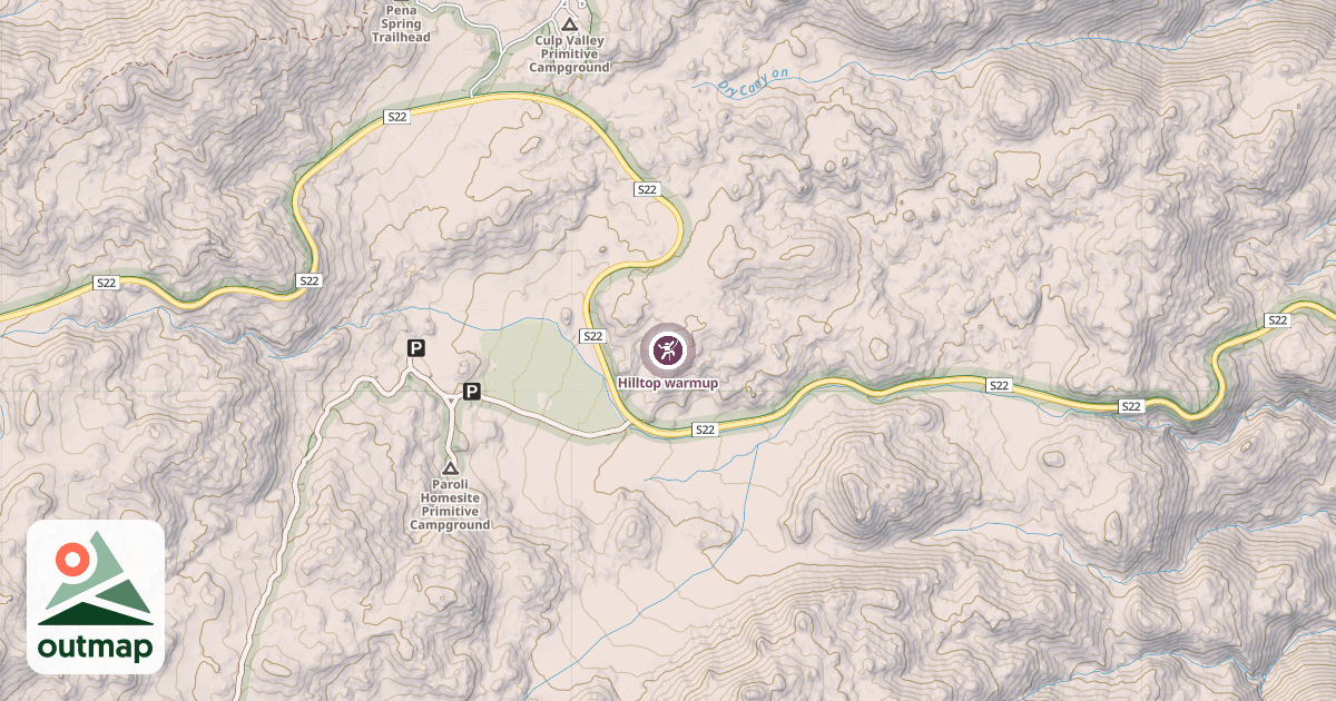 Map of Hilltop warmup