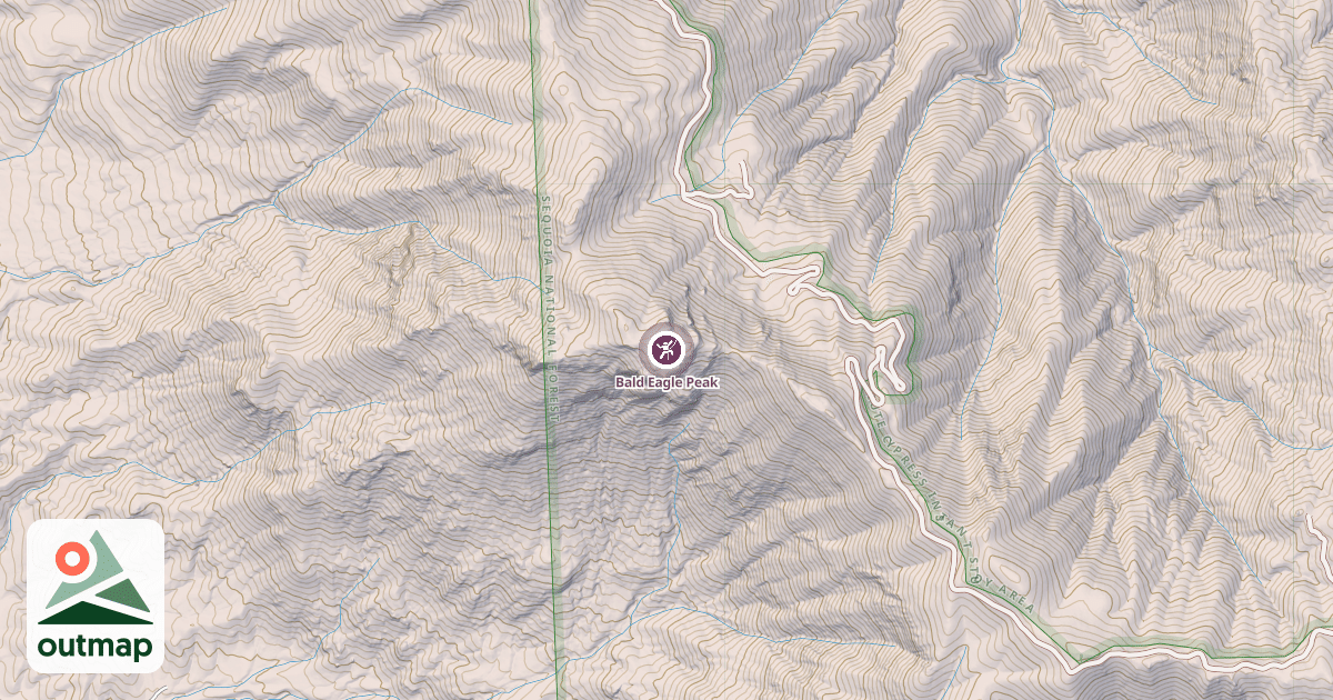 Map of Bald Eagle Peak