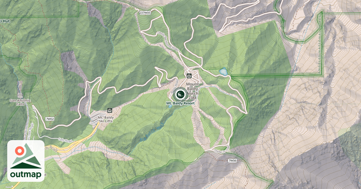 Map of Mt. Baldy Resort