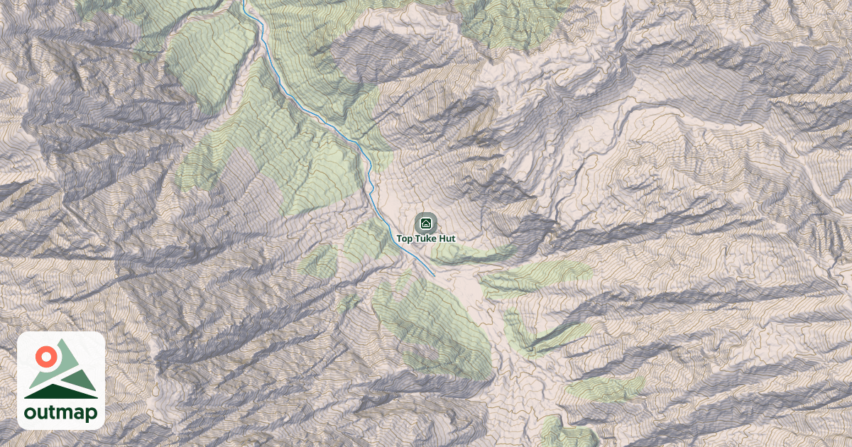 Map of Top Tuke Hut