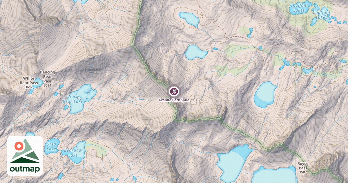 Map of Granite Park Spire