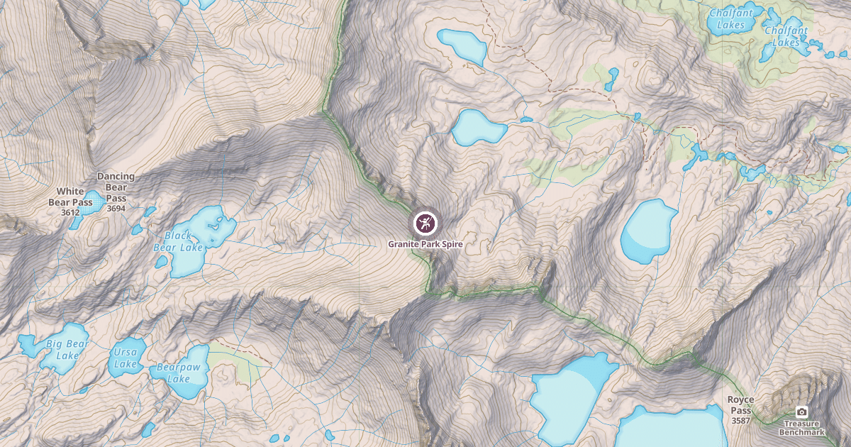 Map preview of Granite Park Spire
