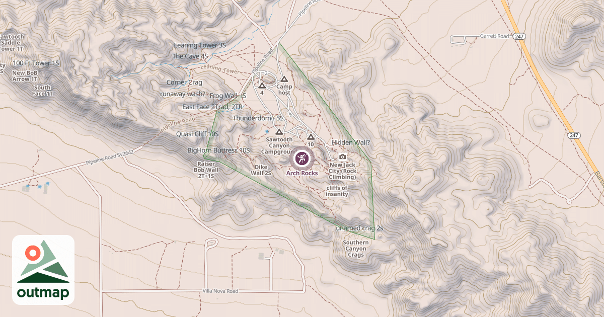 Map of Arch Rocks