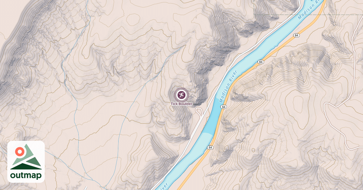 Map of Tick Boulder