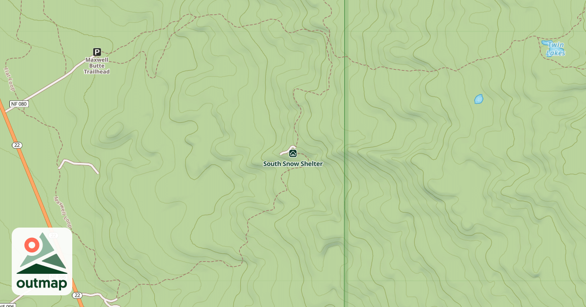Map of South Snow Shelter