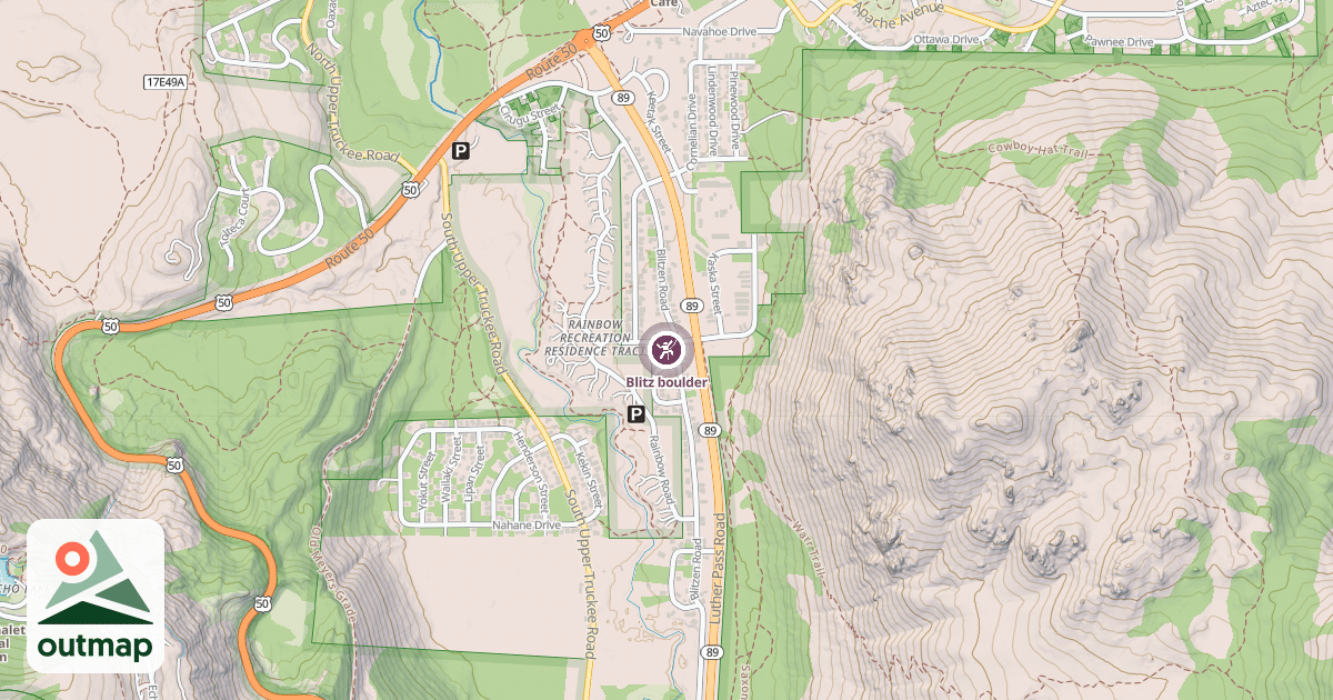 Map of Blitz boulder