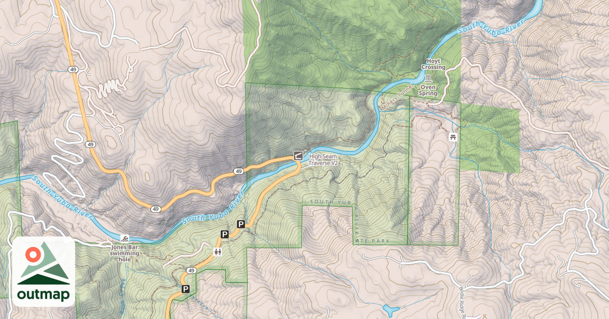 Map of High Seam Traverse