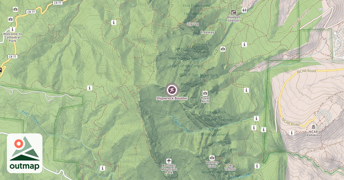 Map of Shipwreck Boulder