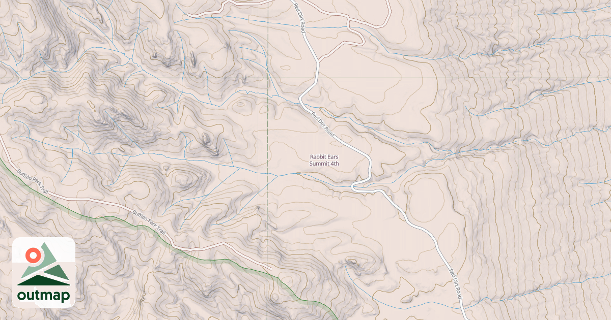 Map of Rabbit Ears Summit