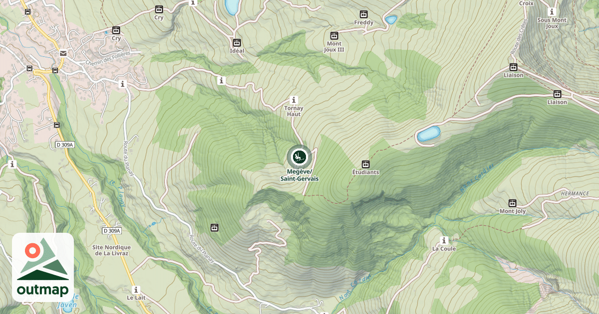 Map of Megève/Saint-Gervais