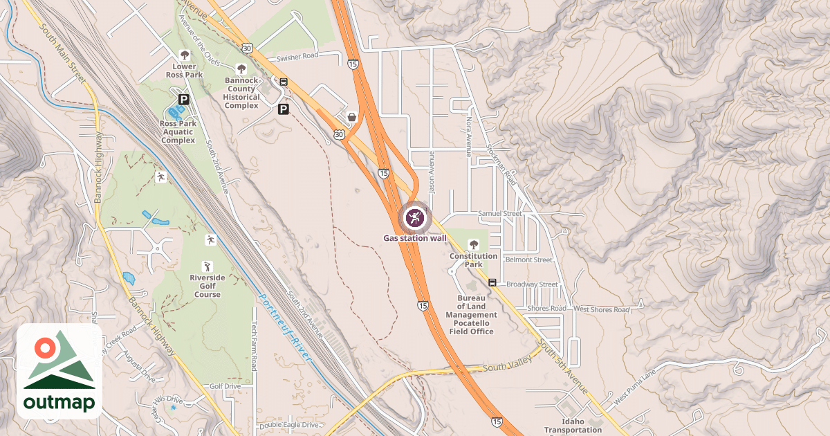 Map of Gas station wall