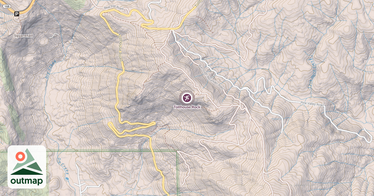 Map of Tollhouse Rock