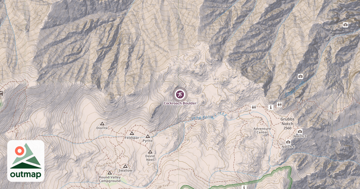 Map of Cockroach Boulder