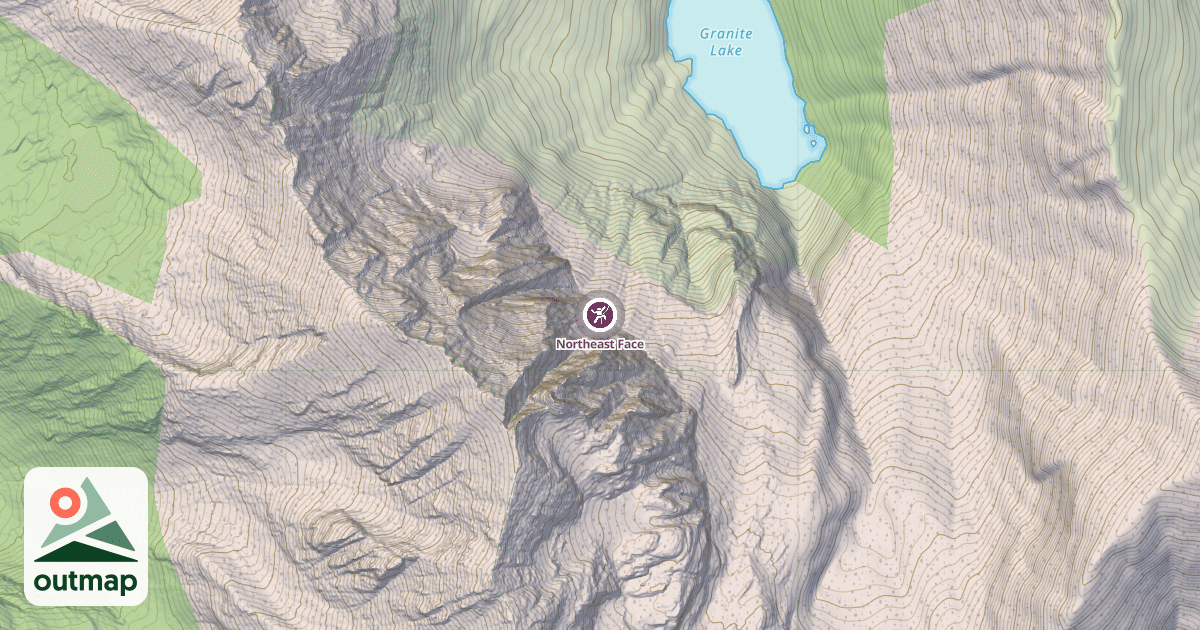 Map of Northeast Face