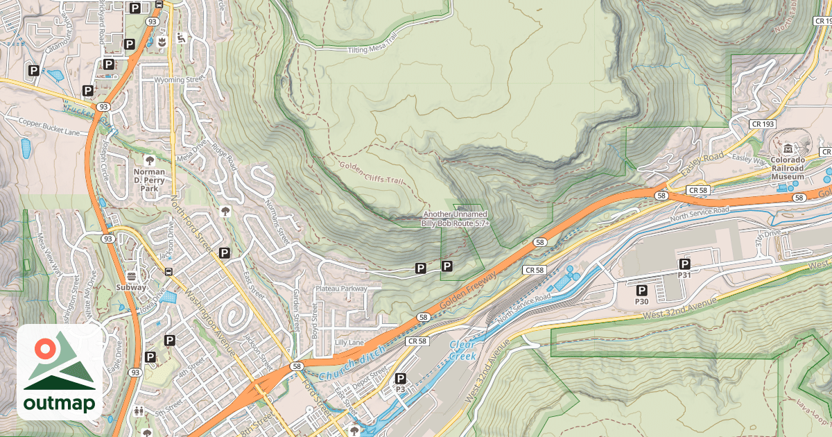 Map of Another Unnamed Billy Bob Route