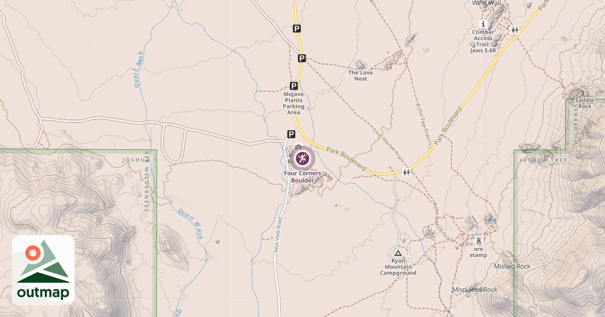 Map of Four Corners Boulder