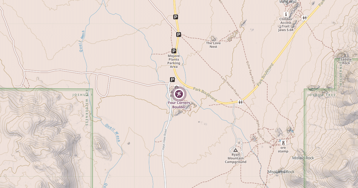 Map preview of Four Corners Boulder