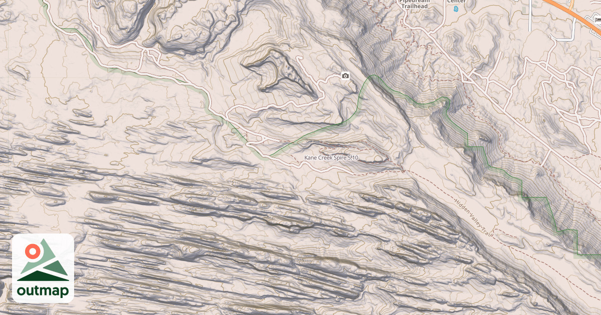 Map of Kane Creek Spire