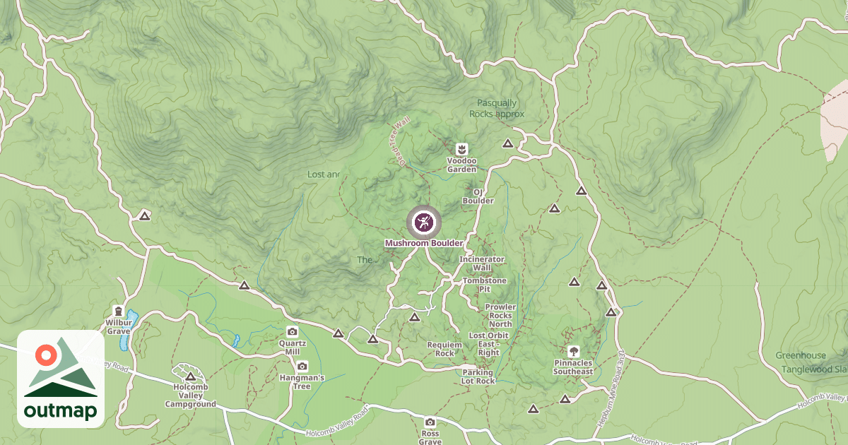 Map of Mushroom Boulder