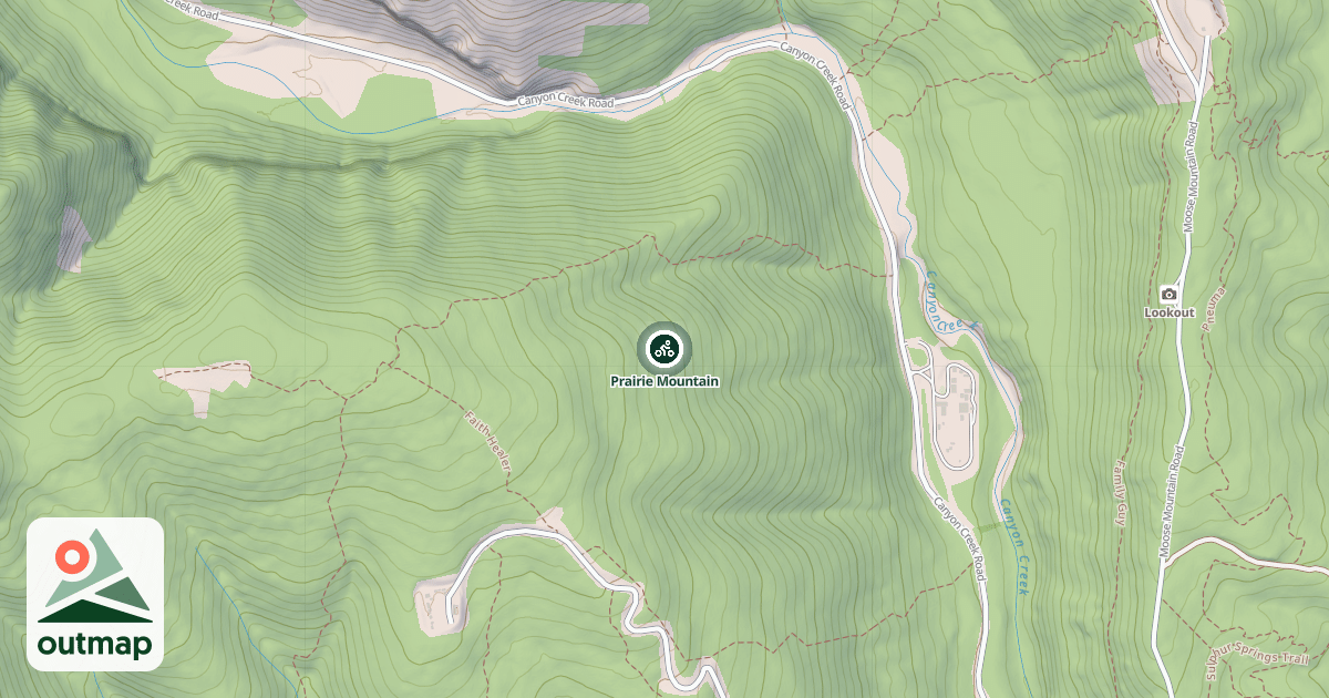 Map of Prairie Mountain