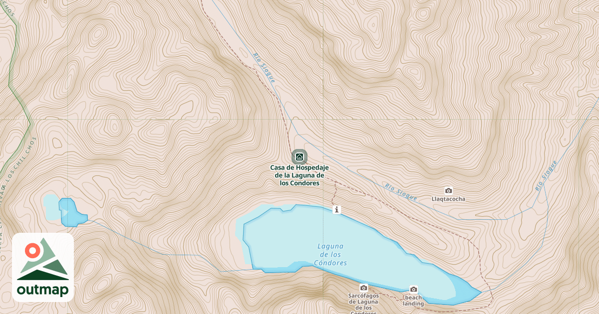 Map of Casa de Hospedaje de la Laguna de los Condores
