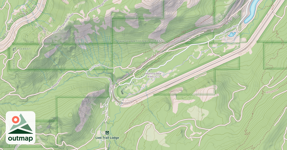 Map of Momma Bear Arete