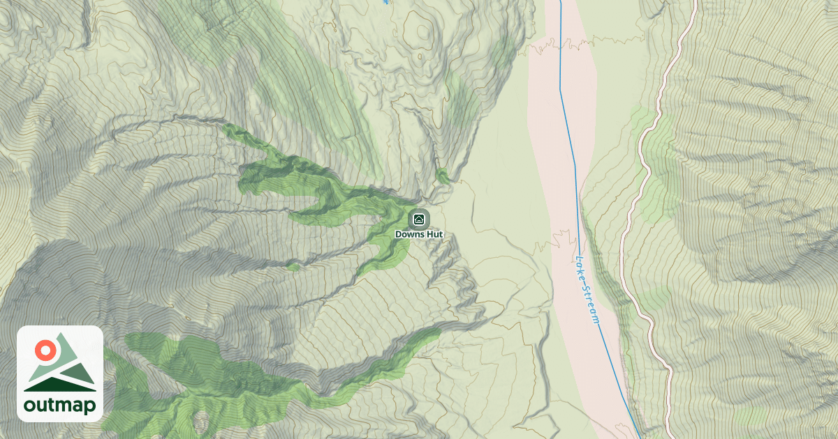 Map of Downs Hut