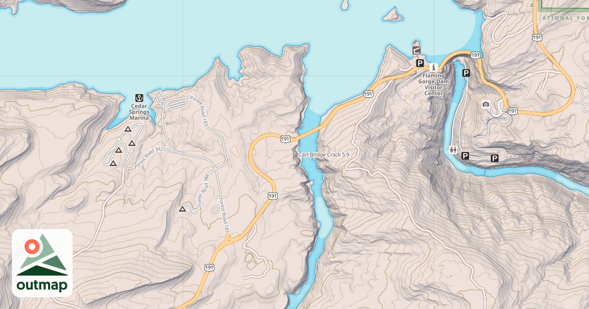 Map of Cart Bridge Crack