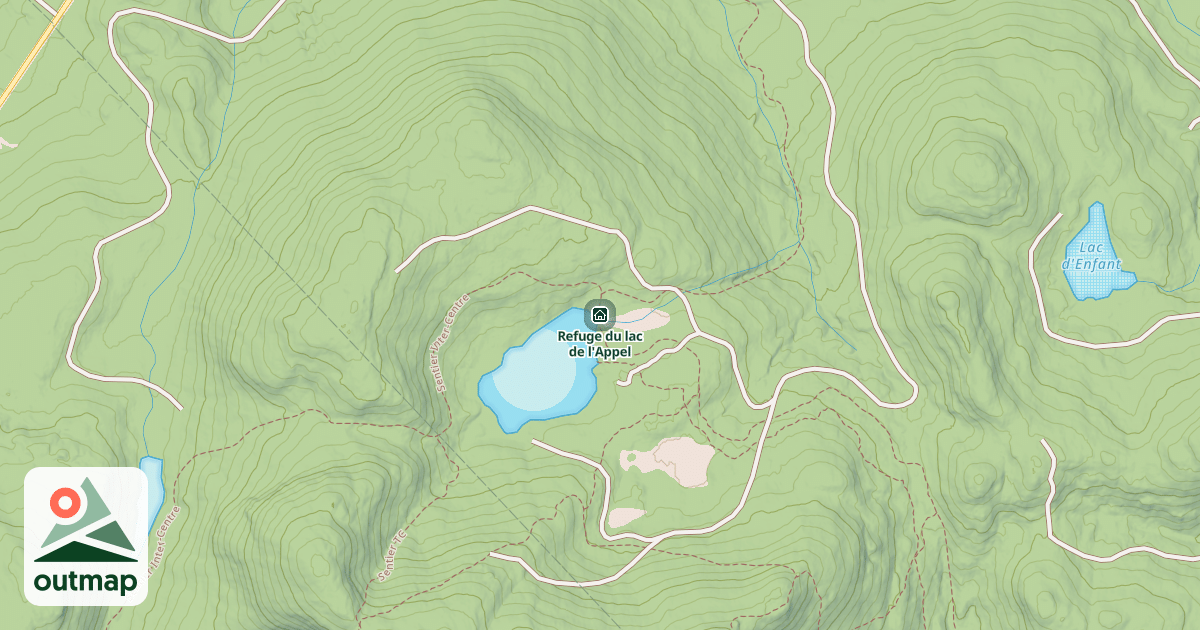 Map of Refuge du lac de l'Appel