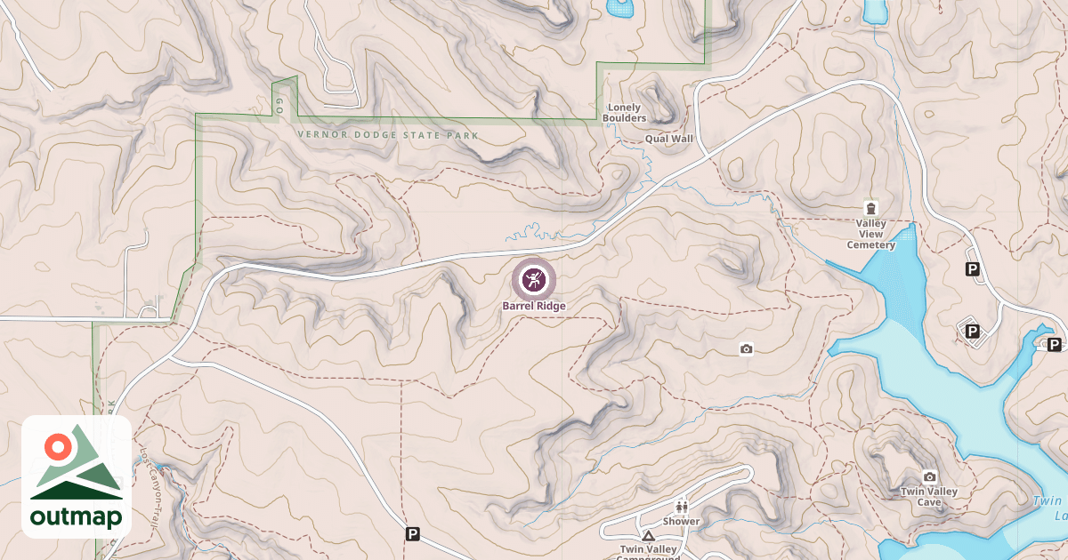 Map of Barrel Ridge