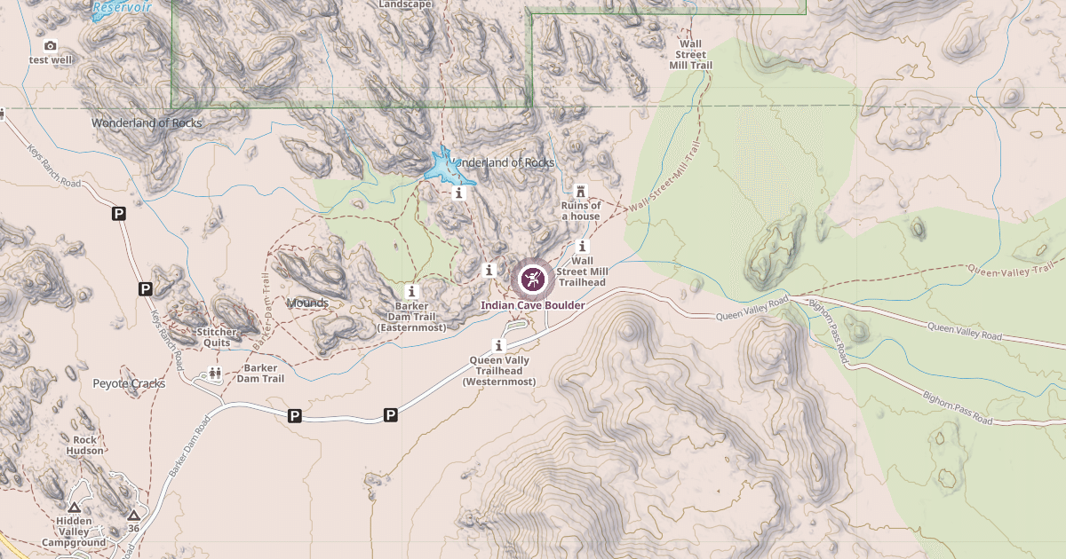 Map preview of Indian Cave Boulder