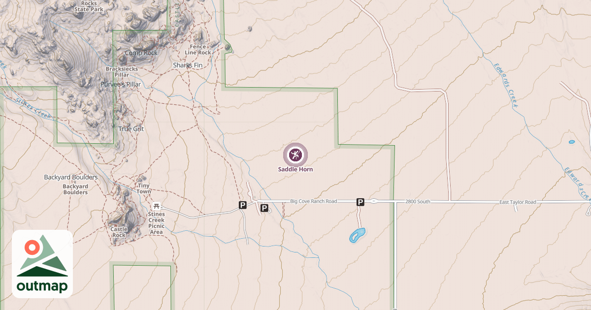 Map of Saddle Horn