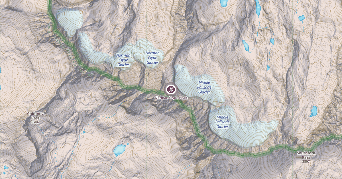 Map preview of Norman Clyde Peak