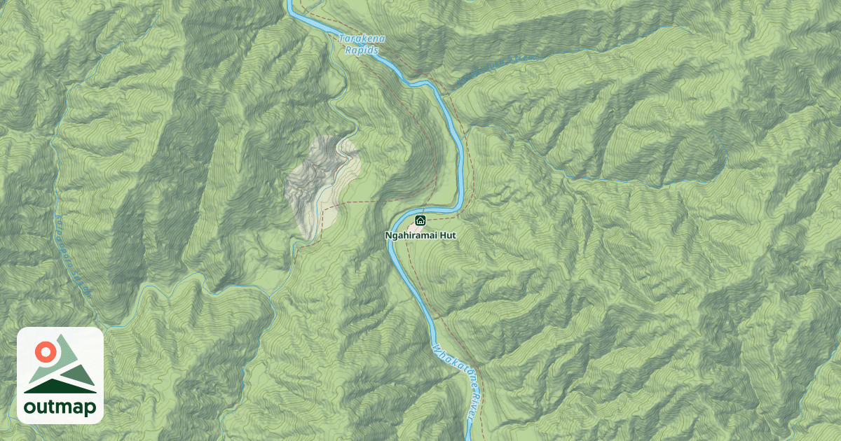 Map of Ngahiramai Hut