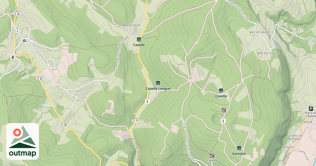 Map of Cazelle Longue