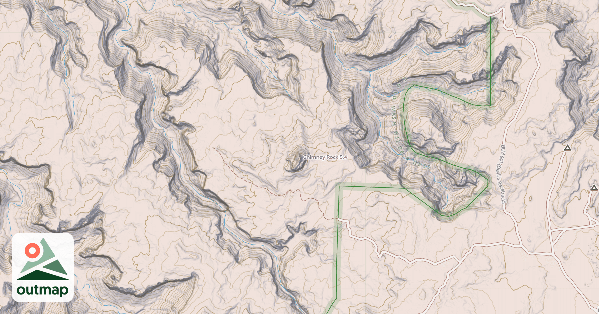 Map of Chimney Rock
