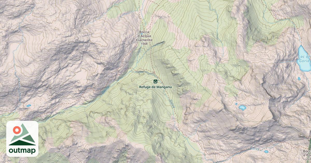 Map of Refuge de Manganu