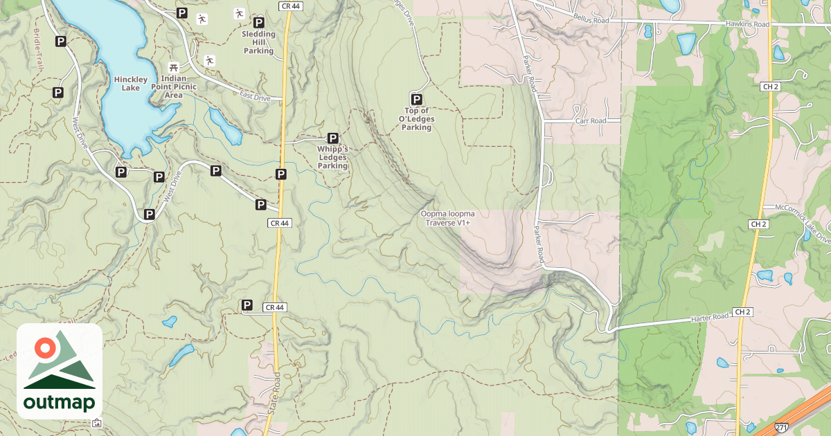 Map of Oopma loopma Traverse