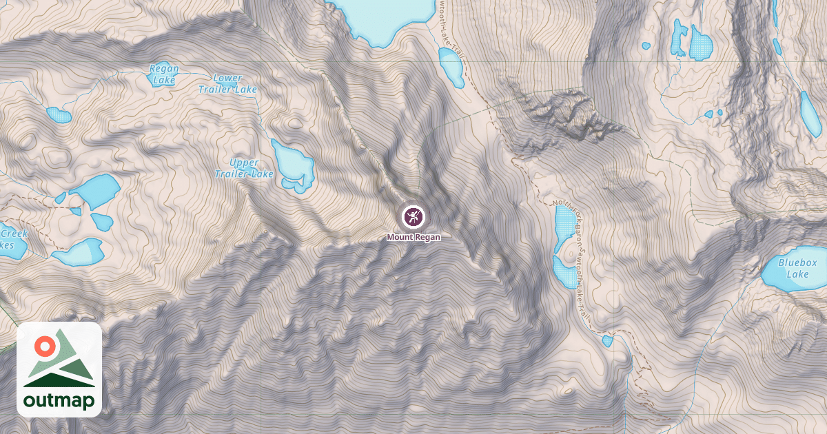 Map of Mount Regan