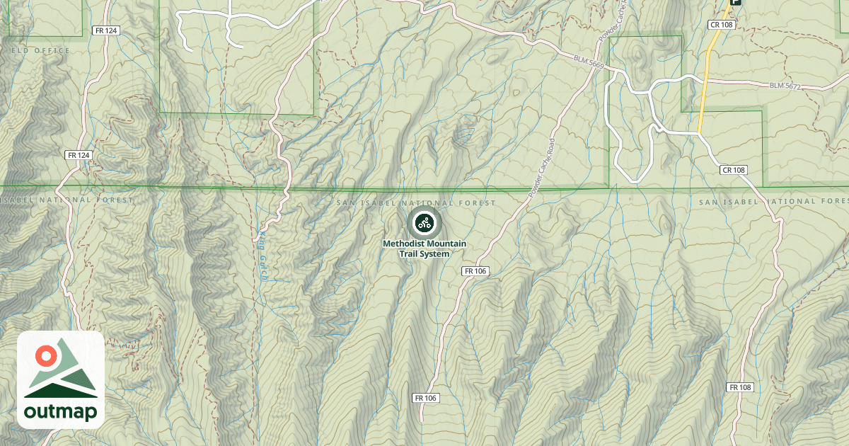 Map of Methodist Mountain Trail System