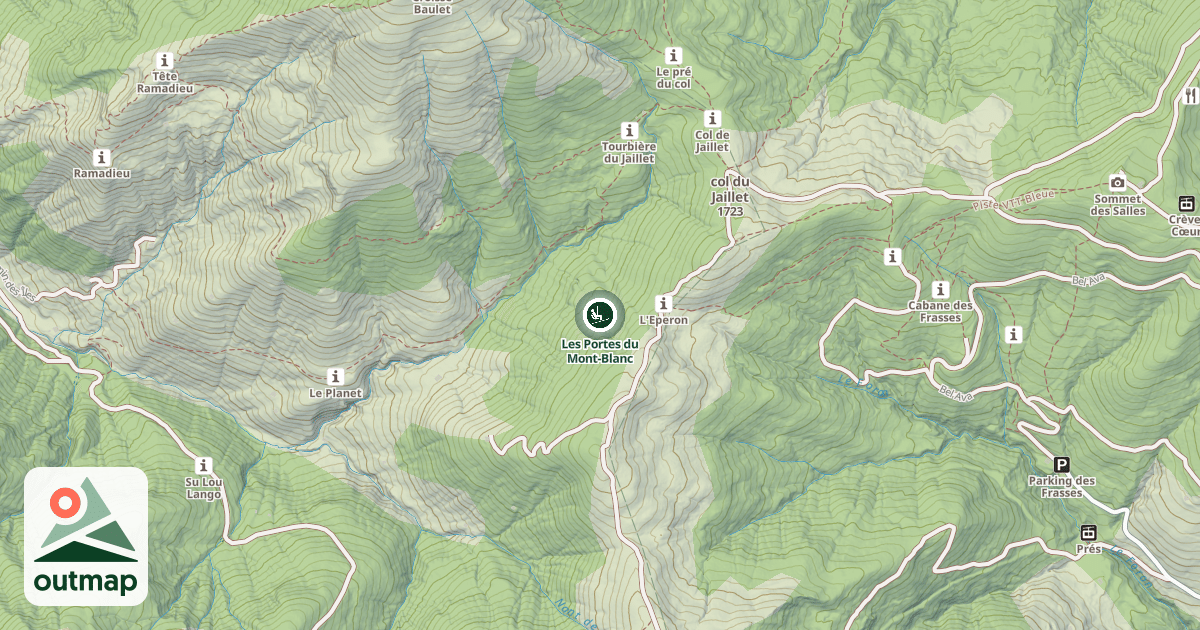 Map of Les Portes du Mont-Blanc