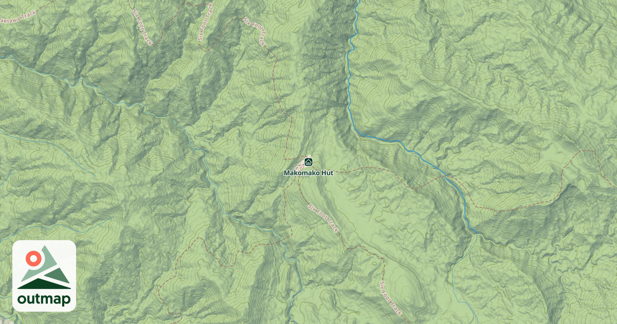 Map of Makomako Hut