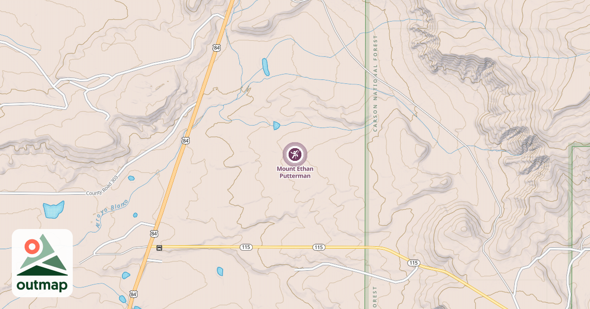 Map of Mount Ethan Putterman