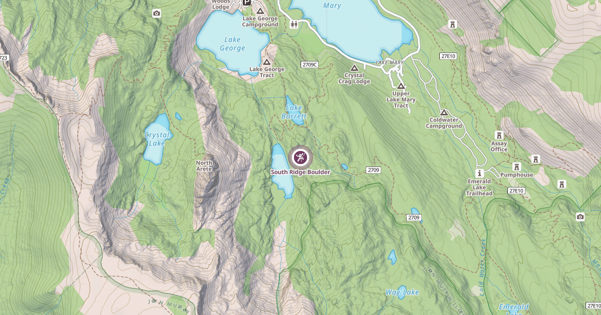 Map preview of South Ridge Boulder