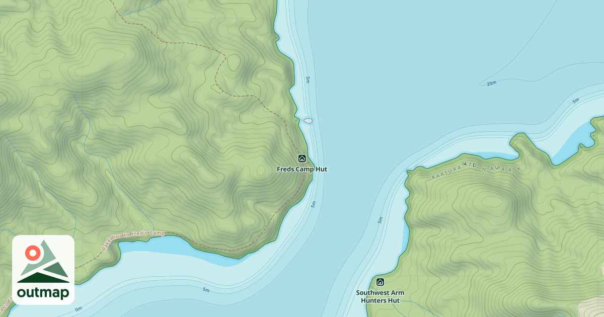 Map of Freds Camp Hut