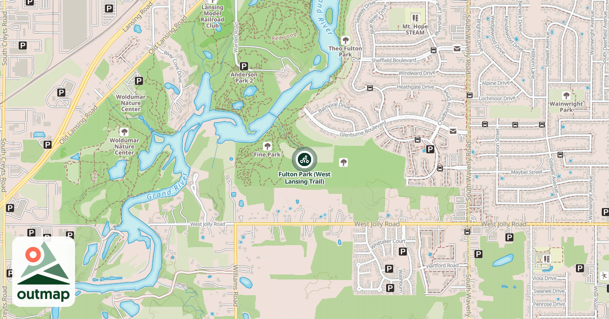 Map of Fulton Park (West Lansing Trail)